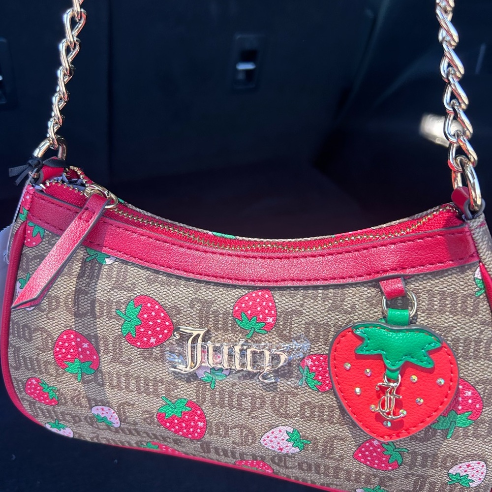 Juicy Couture Strawberry Print Shoulder Bag